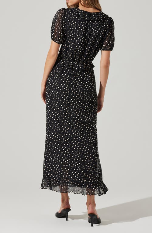 Astr The Label Bennet Polka Dot Dress In Black