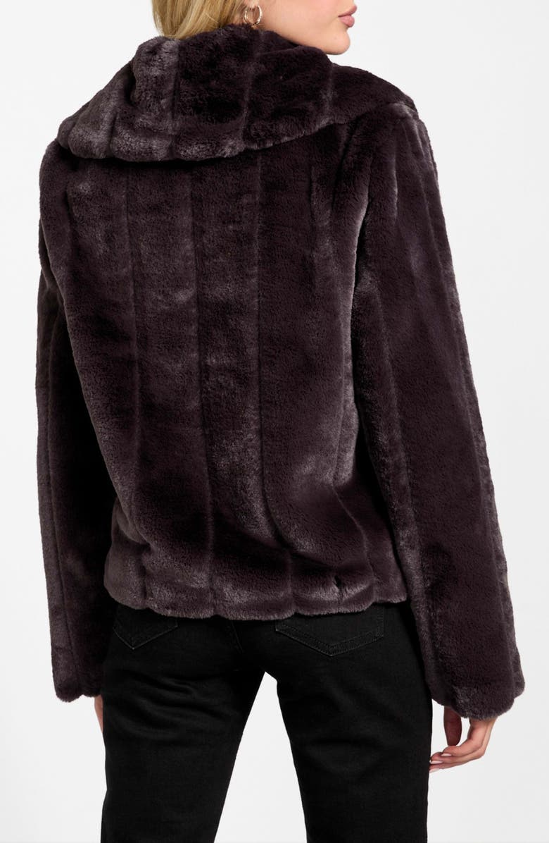 GUESS New Sophy Faux Fur Jacket, Alternate, color, Dark Brown