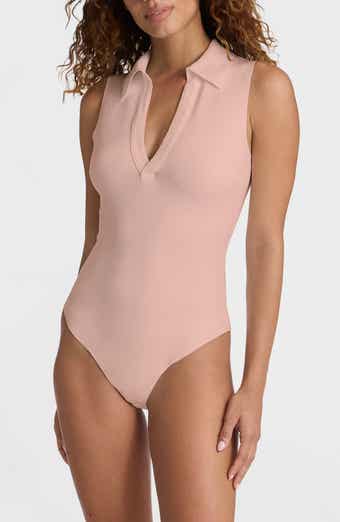 Commando Sleeveless V-Neck Polo Neoprene Bodysuit