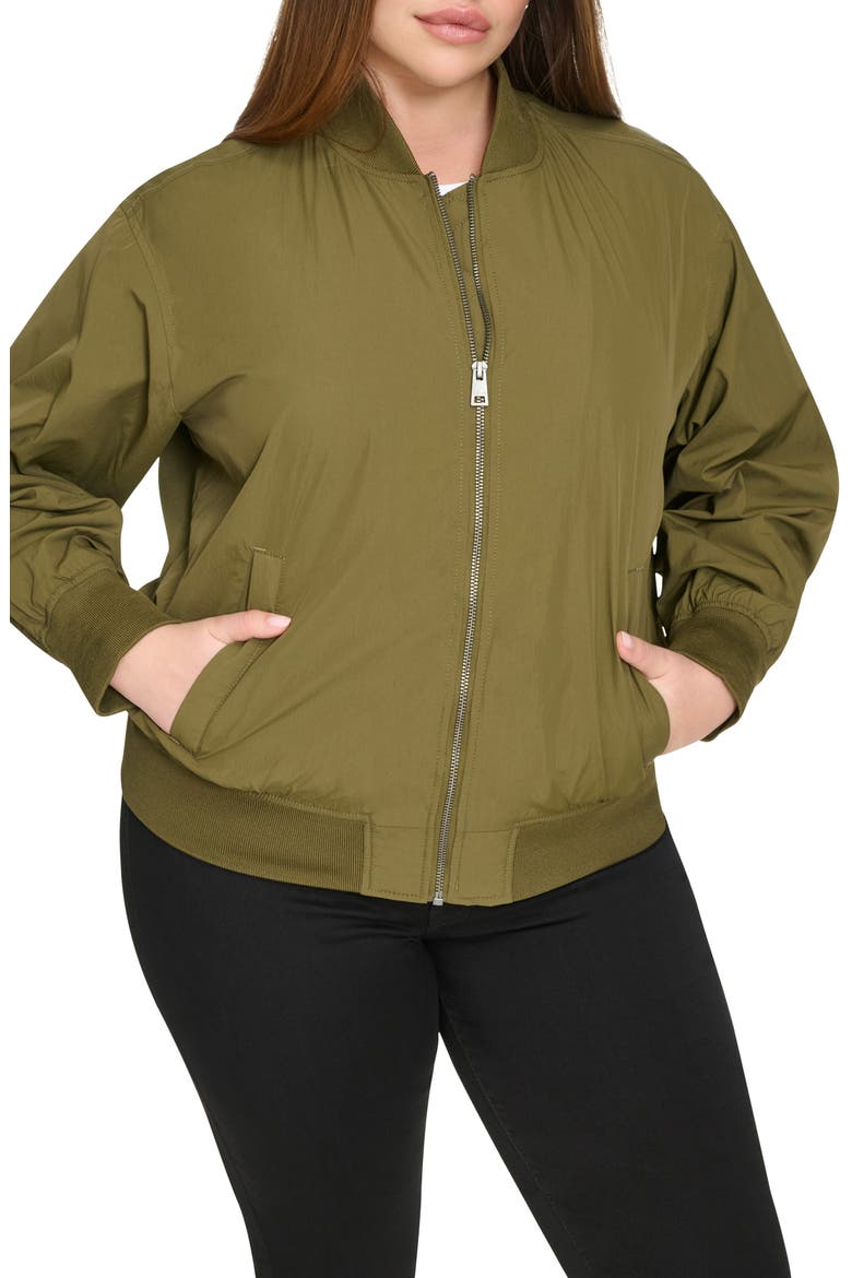 Relaxed Bomber Jacket, Main, color, ARMY GREEN