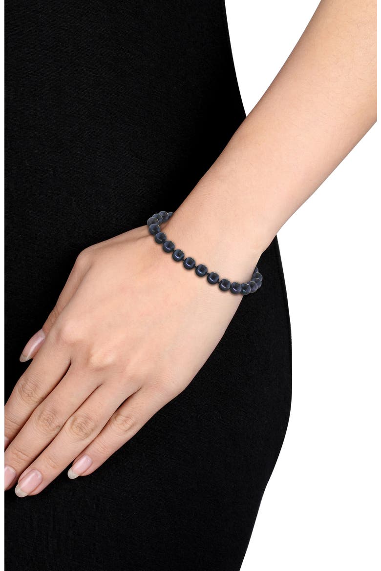 Cultured Pearl Bracelet, 7–7.5mm, Alternate, color, BLACK