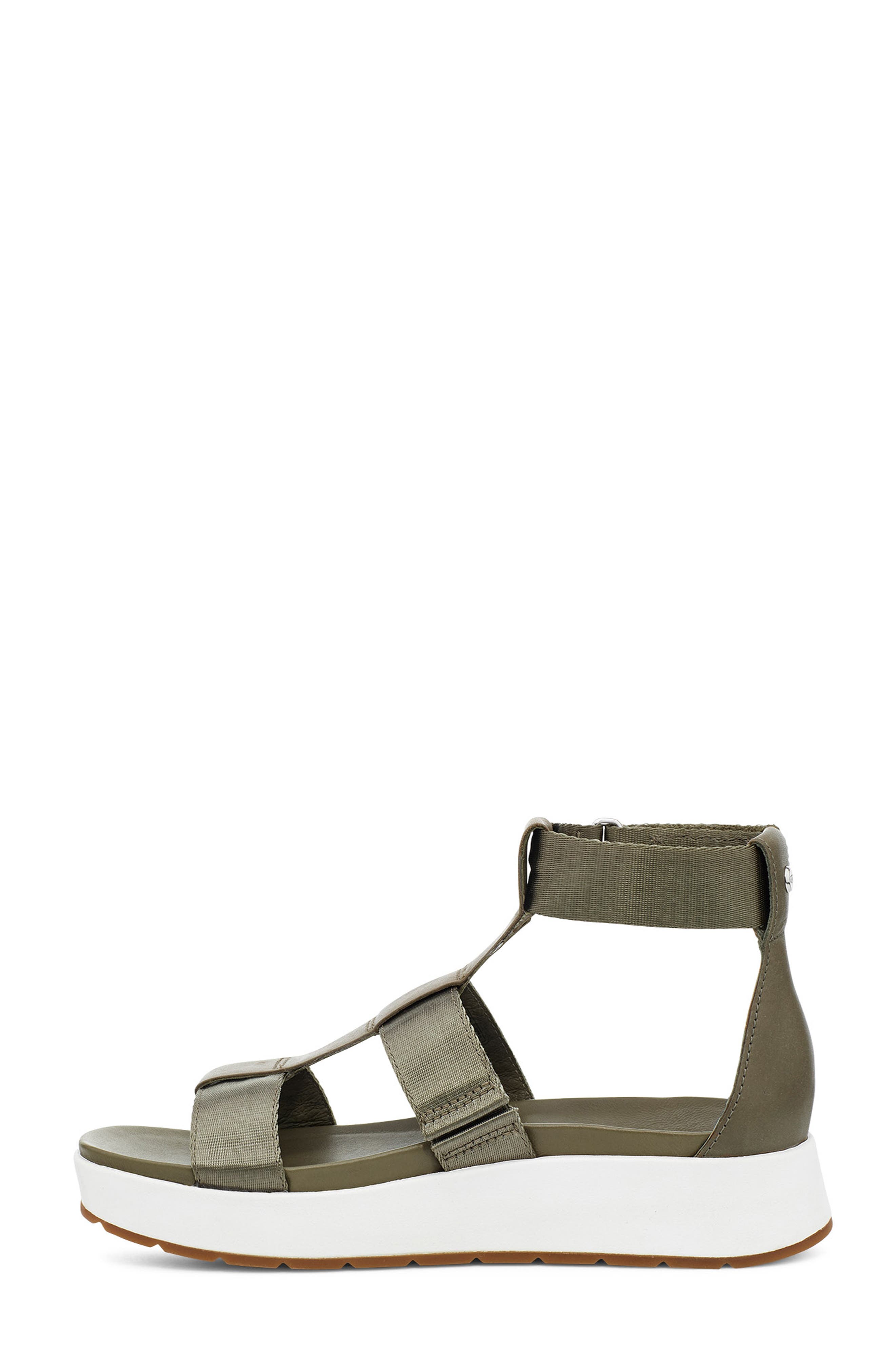 Eeba Platform Sandal, Alternate, color, BURNT OLIVE MESH