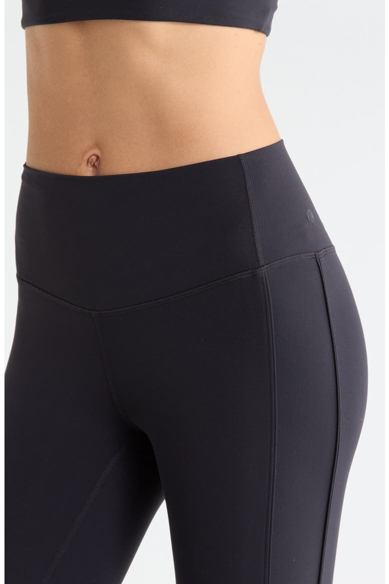 Studio Luxe Piped Bootcut Leggings, Alternate, color, BLACK