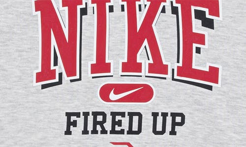3 Brand Kids' Fired Up Collegiate Graphic Hoodie In Gray