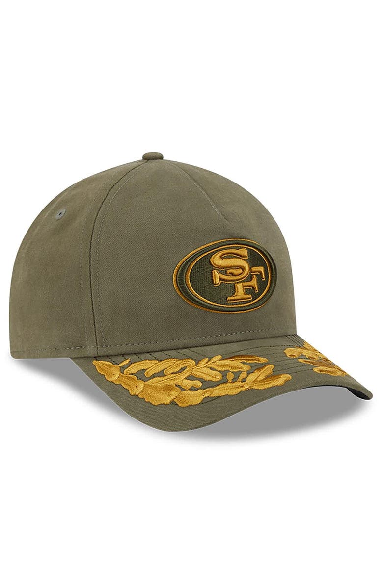 Men's New Era x Alpha Industries  Olive San Francisco 49ers A-Frame 9FORTY Adjustable Hat, Alternate, color, Olive