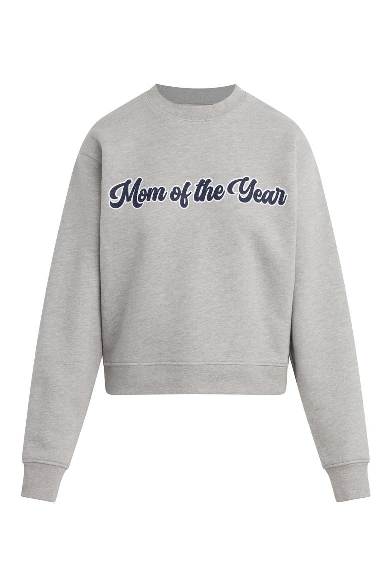 The Varsity Mom of the Year French Terry Graphic Sweatshirt, Alternate, color, HEATHER GREY
