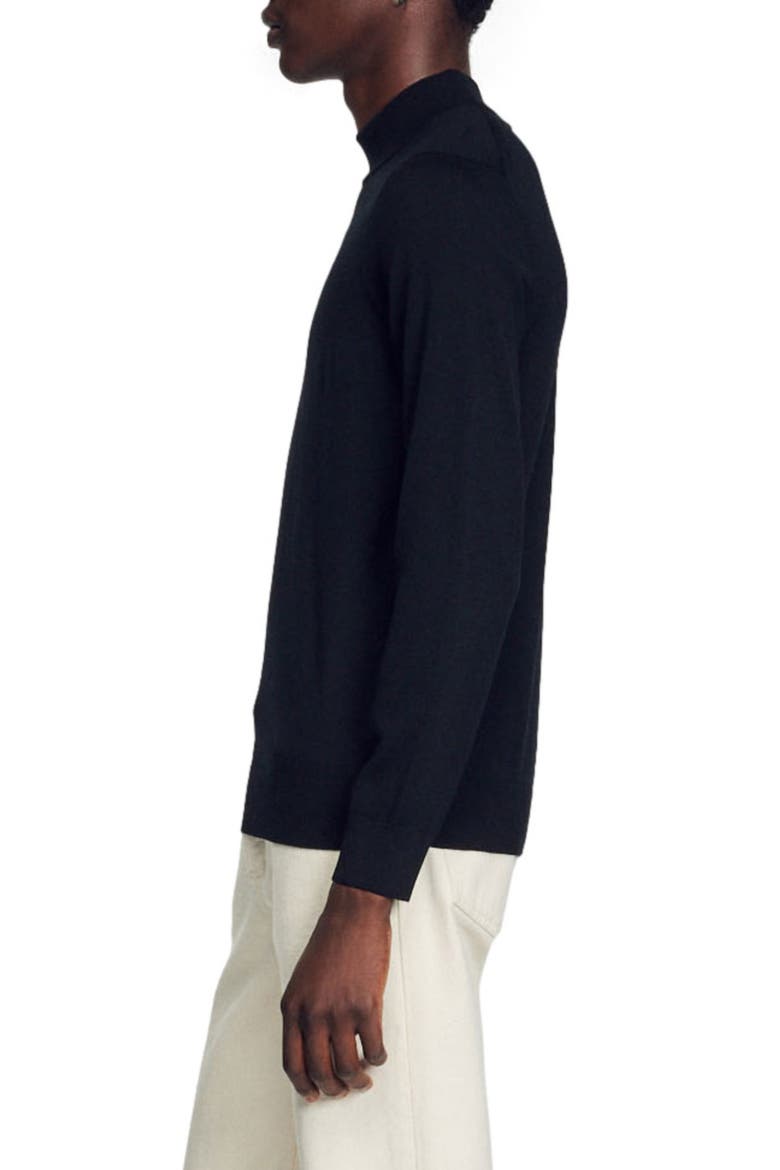 Mock neck sweater, Alternate, color, BLACK