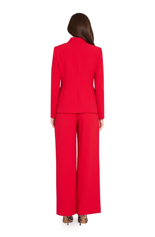 Tahari Asl Wide Leg Pants In Red