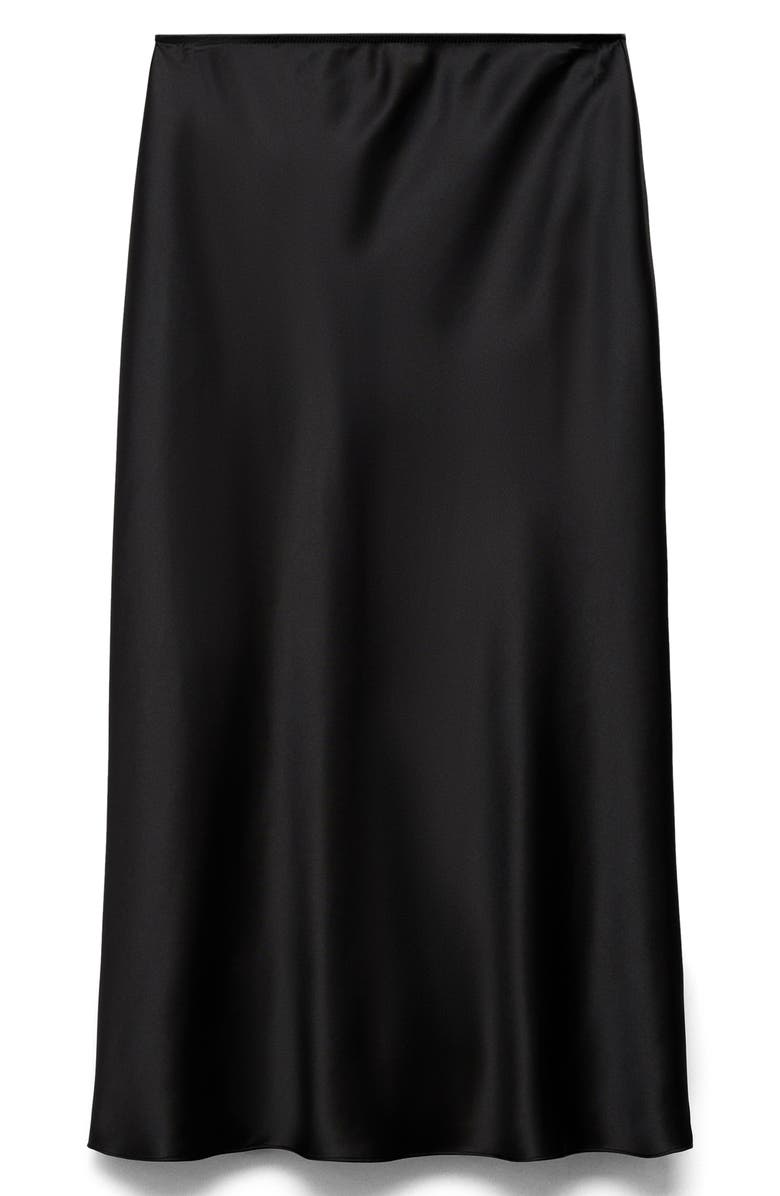 MANGO Satin Midi Skirt, Alternate, color,