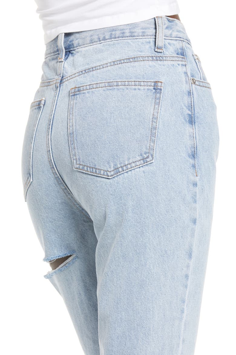 Ripped Slim Boyfriend Jeans, Alternate, color, DENIM
