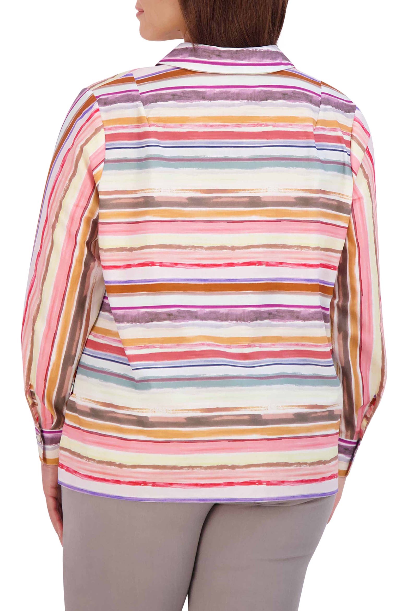 Abstract Calculation Foxcroft Sophia Abstract Stripe Cotton Tunic Top (Women) | Nordstromrack