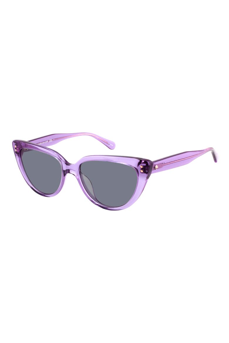Alijah 53mm Cat Eye Sunglasses, Alternate, color, VIOLET/ GREY