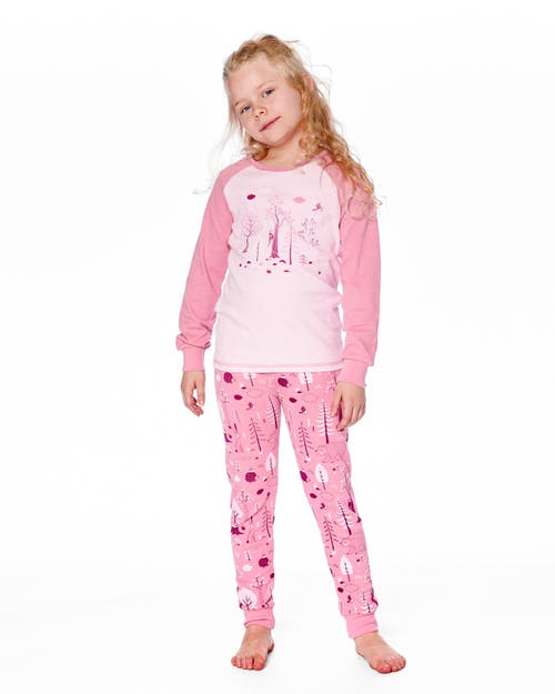 Deux Par Deux Organic Cotton Two-piece Pajamas In Pink