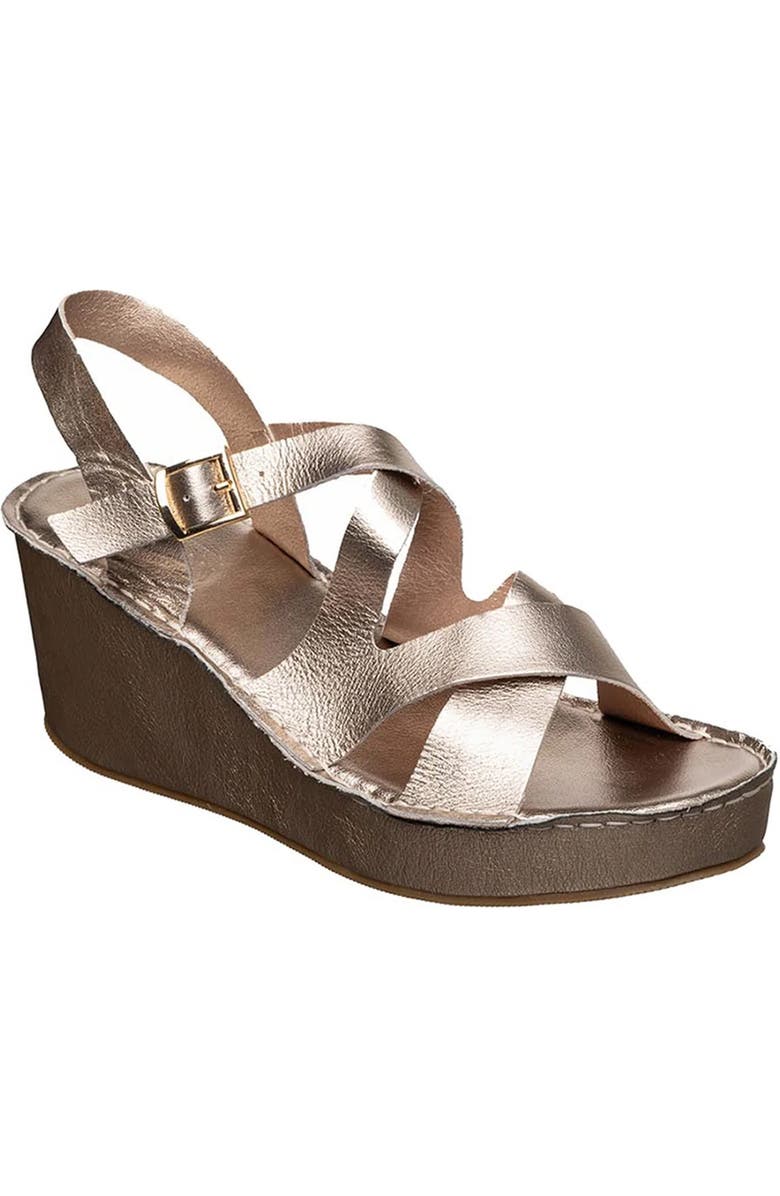 ANTELOPE Sari Platform Wedge Sandal, Main, color, Champagne