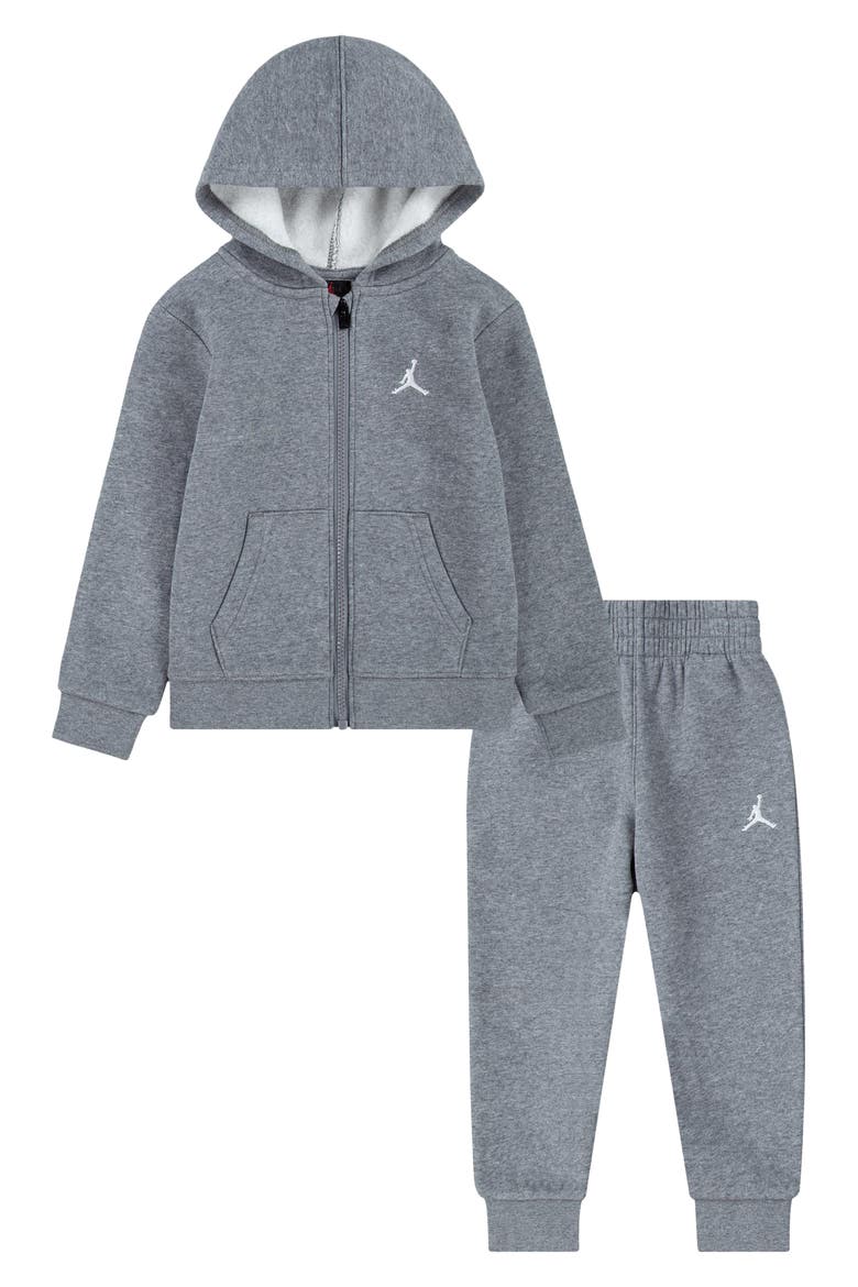 Kids' Brooklyn Fleece Full Zip Hoodie & Joggers Set, Main, color, GEHCARBON