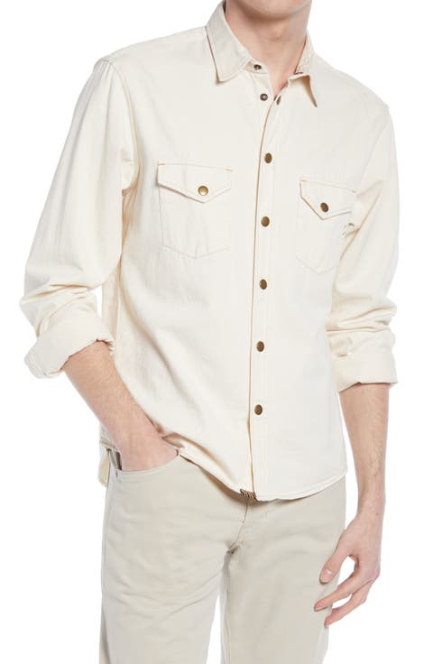 Organic Cotton Denim Button-Up Shirt