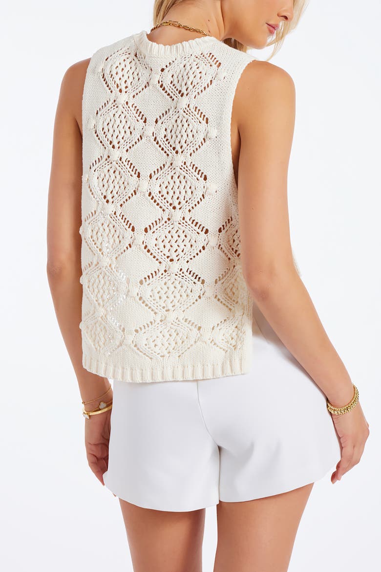 Provence Side Tie Sweater, Alternate, color, Sand