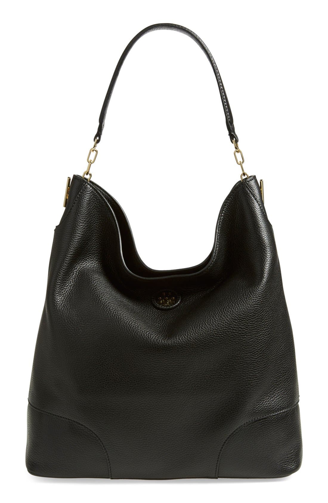 Tory Burch Leather Hobo, Main, color, 