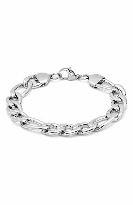 Men's Stainless Steel Figaro Link Bracelet