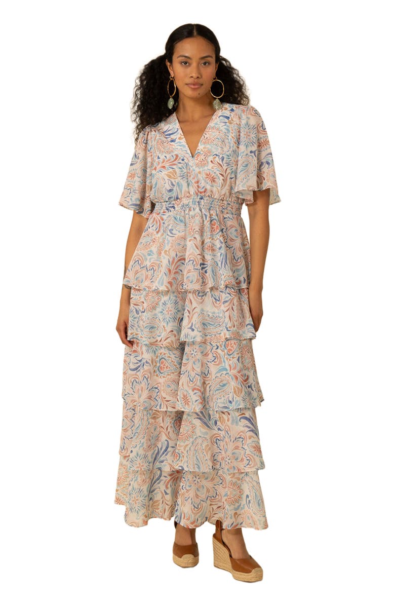 Hale Bob Karsyn Tiered Maxi Dress, Main, color,