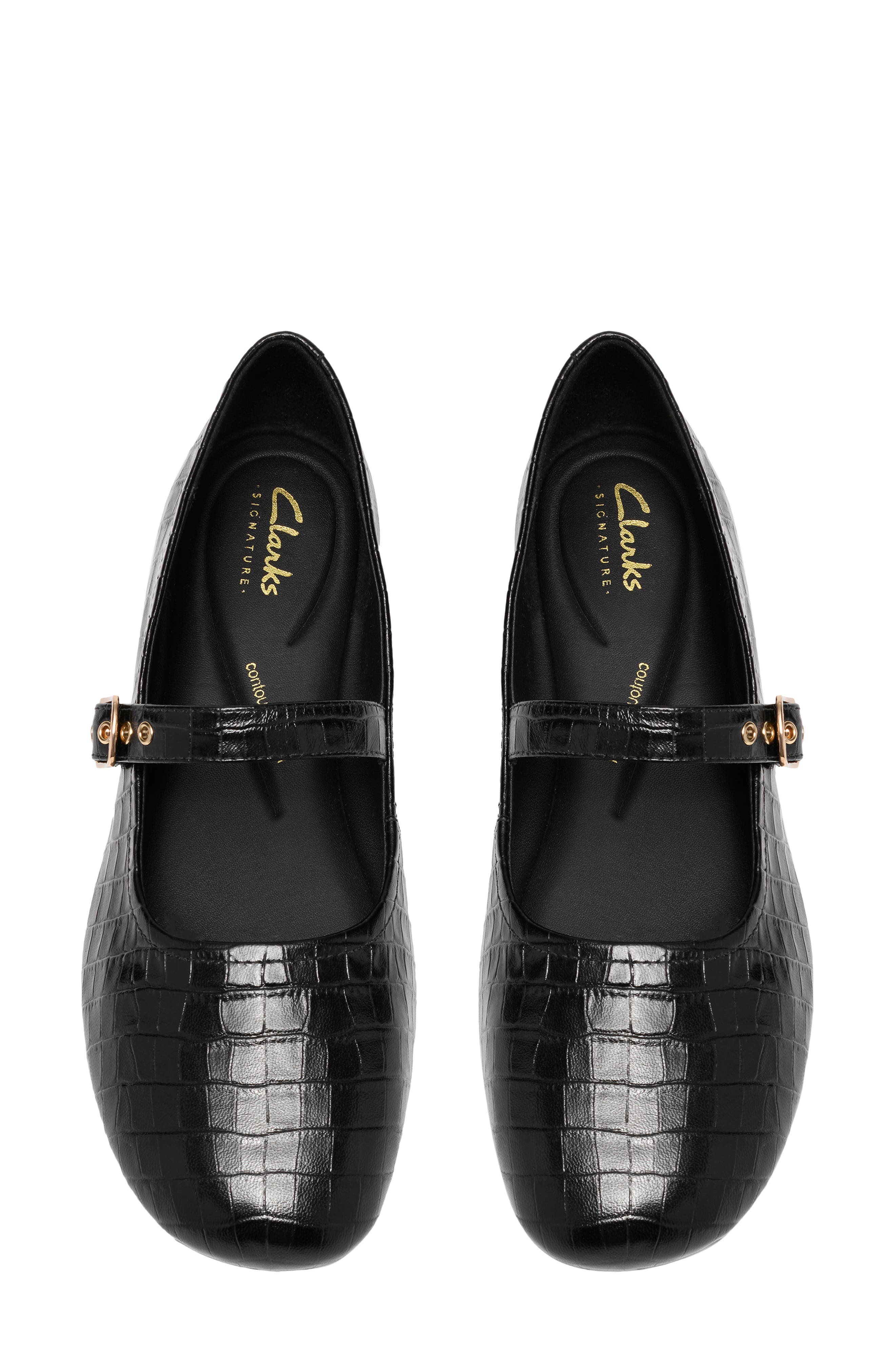 Livia Jane Leather Mary Jane Flat, Alternate, color, BLACK CROC