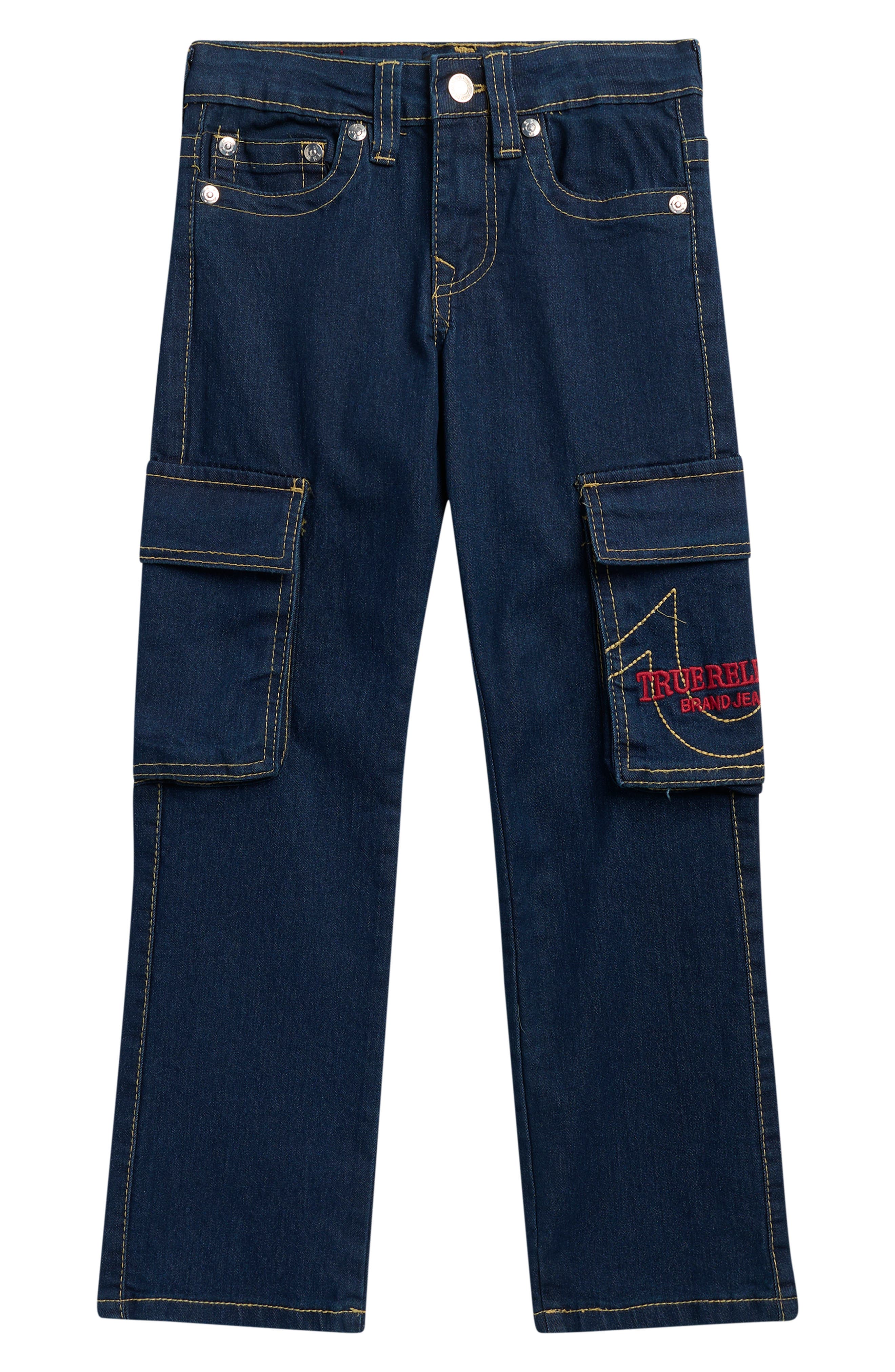 True Religion Kids' High Waist Cargo Jeans