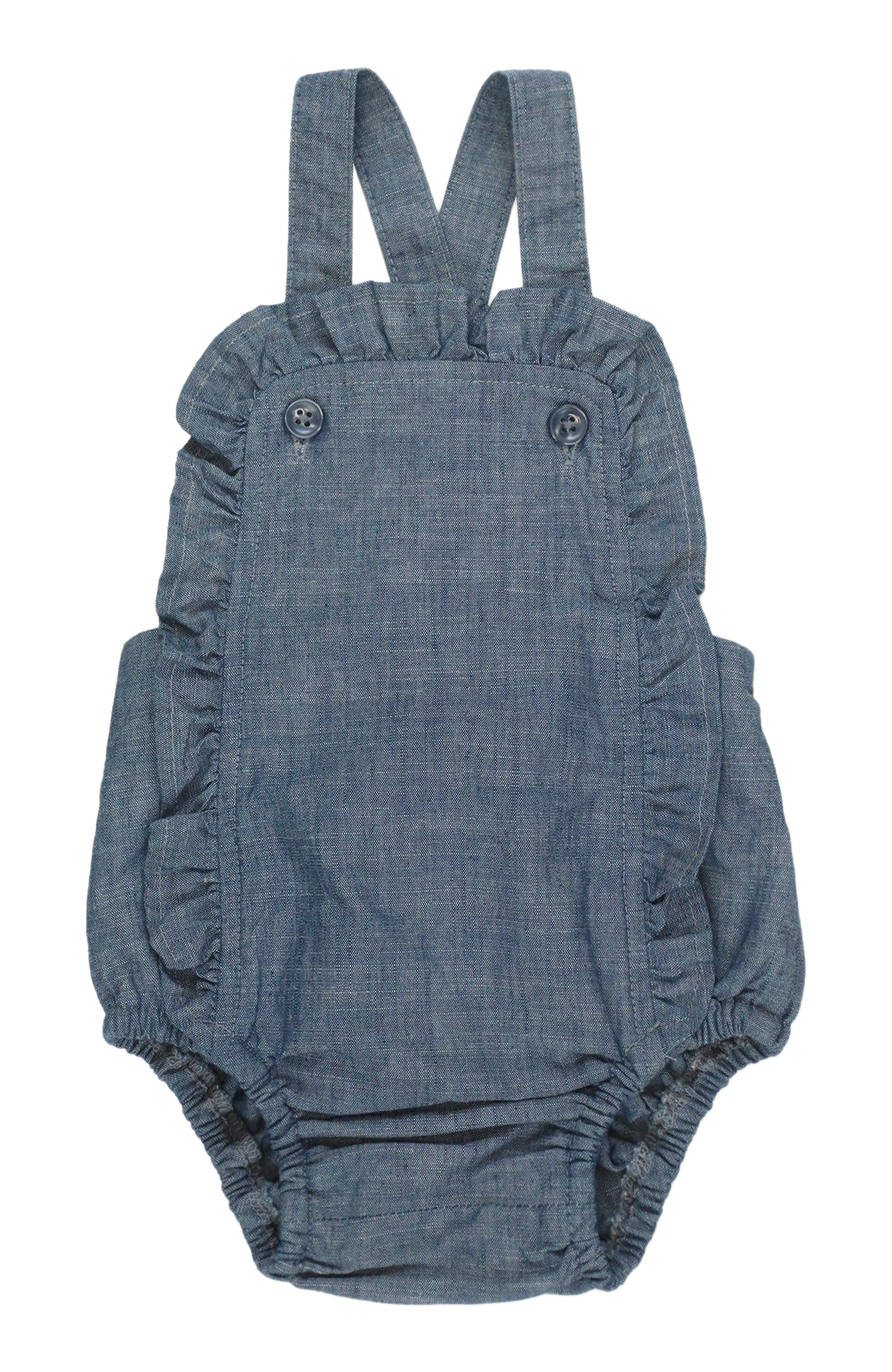 selected Blue Chambray Ruffle