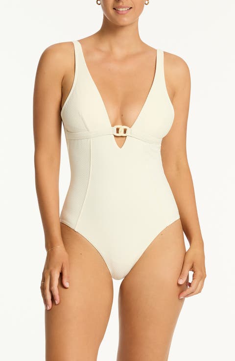 Nautique Chain Link One-Piece Swimsuit
