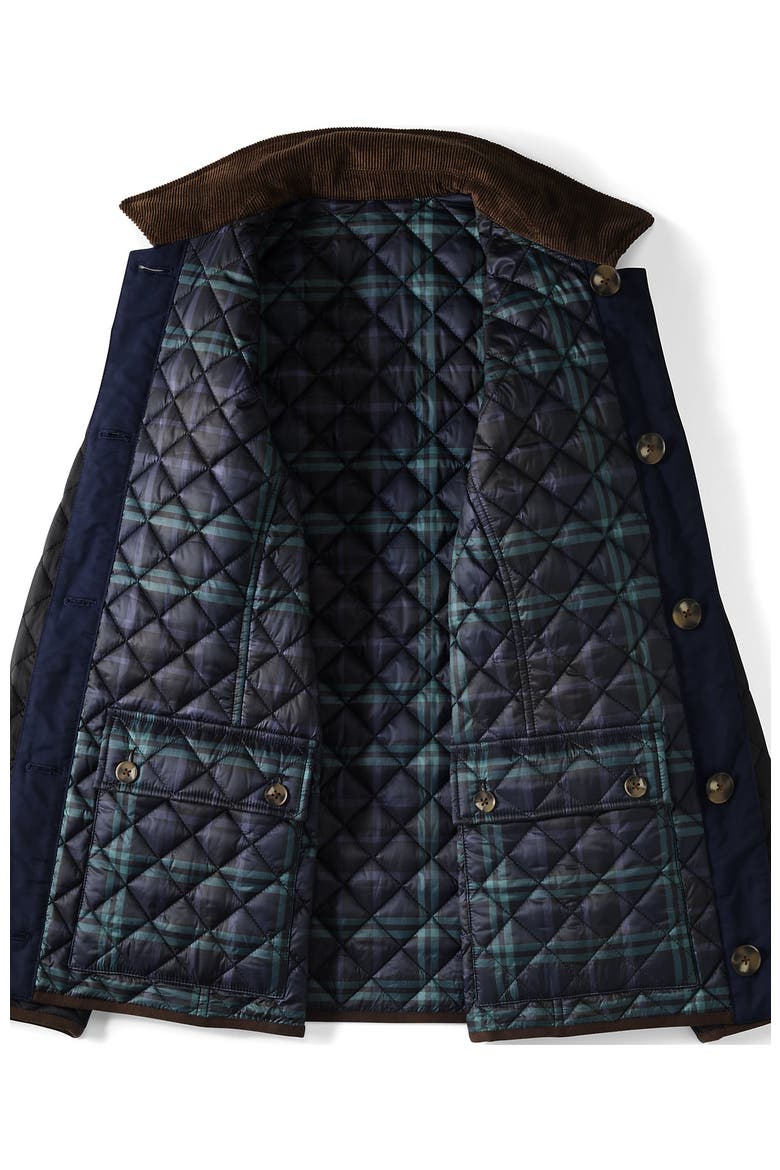 Reversible Barn Quilted Jacket, Alternate, color, Black/Navy Plaid