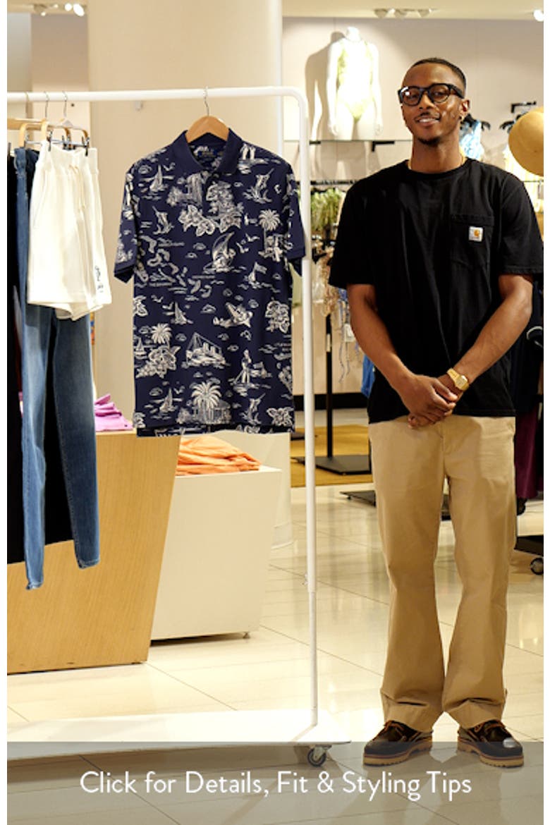 Classic Fit Polo Bear Print Cotton Piqué Polo video