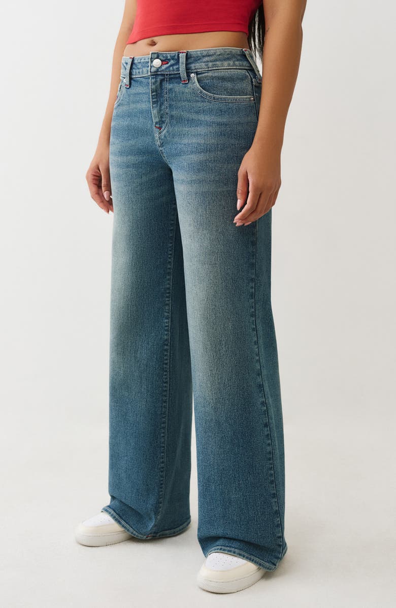 True Religion Bobbi Baggy Jeans, Alternate, color, Medium Salted Caramel Wash