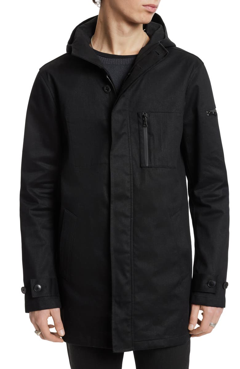 John Varvatos Military Seam Sealed Hooded Jacket, Main, color, 