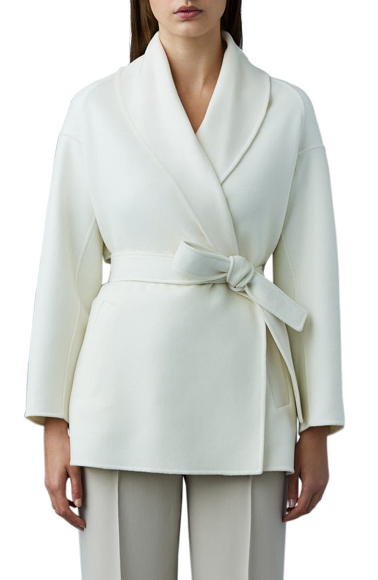 Mackage Tyra Wool Coat, Main, color, Cream