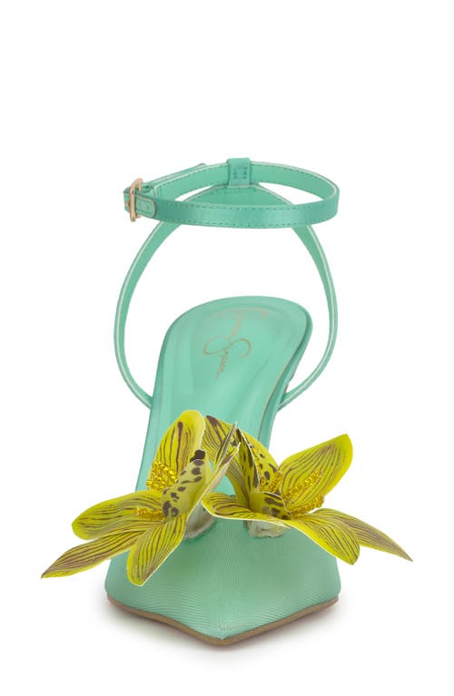 Jessica Simpson Vilyria Embellished Pointed Toe Pump In Green