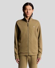 Lyle & Scott Diagonal Weave Zip Through Sweatshirt