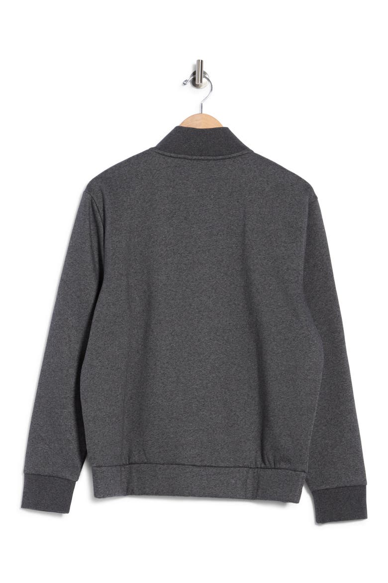 Double Face Monogram Full Zip Sweatshirt, Alternate, color, BLACK
