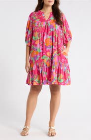 SUGARLIPS Himera Floral Maribor Puff Sleeve Minidress