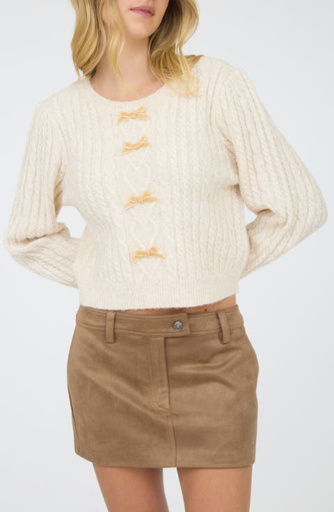 Ribbon Crewneck Sweater