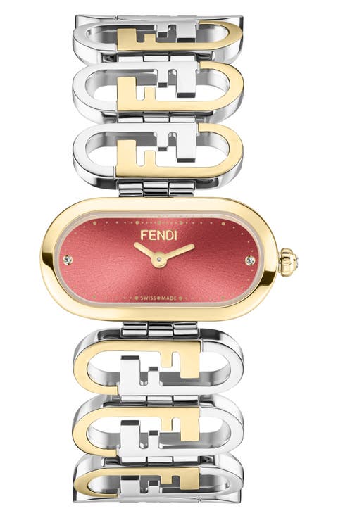 O'Lock Diamond Two-Tone Bracelet Watch, 28.3mm x 14.8mm