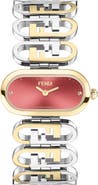 Fendi O'Lock Diamond Two-Tone Bracelet Watch, 28.3mm x 14.8mm