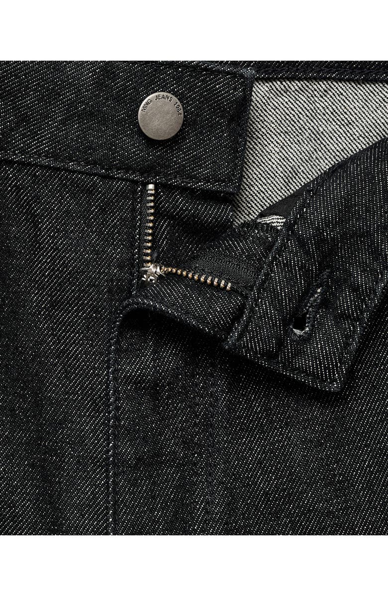 MANGO Low Rise Straight Leg Jeans, Alternate, color, Black