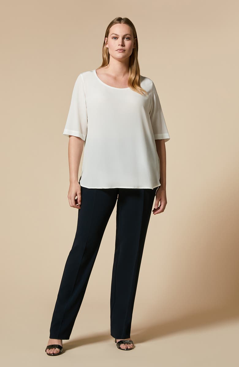 Marina Rinaldi Straight Leg Cady Pants, Alternate, color,