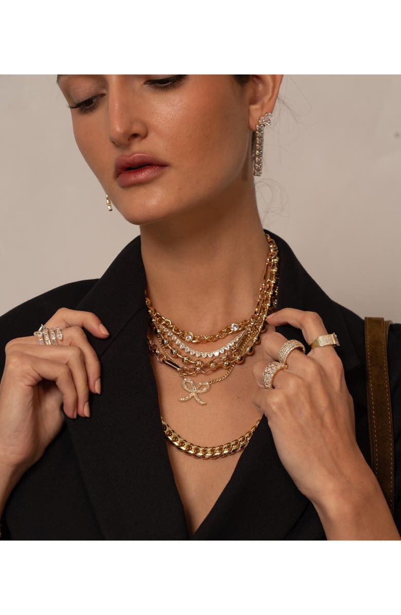 SHYMI Ball Beaded Necklace, Alternate, color, Gold