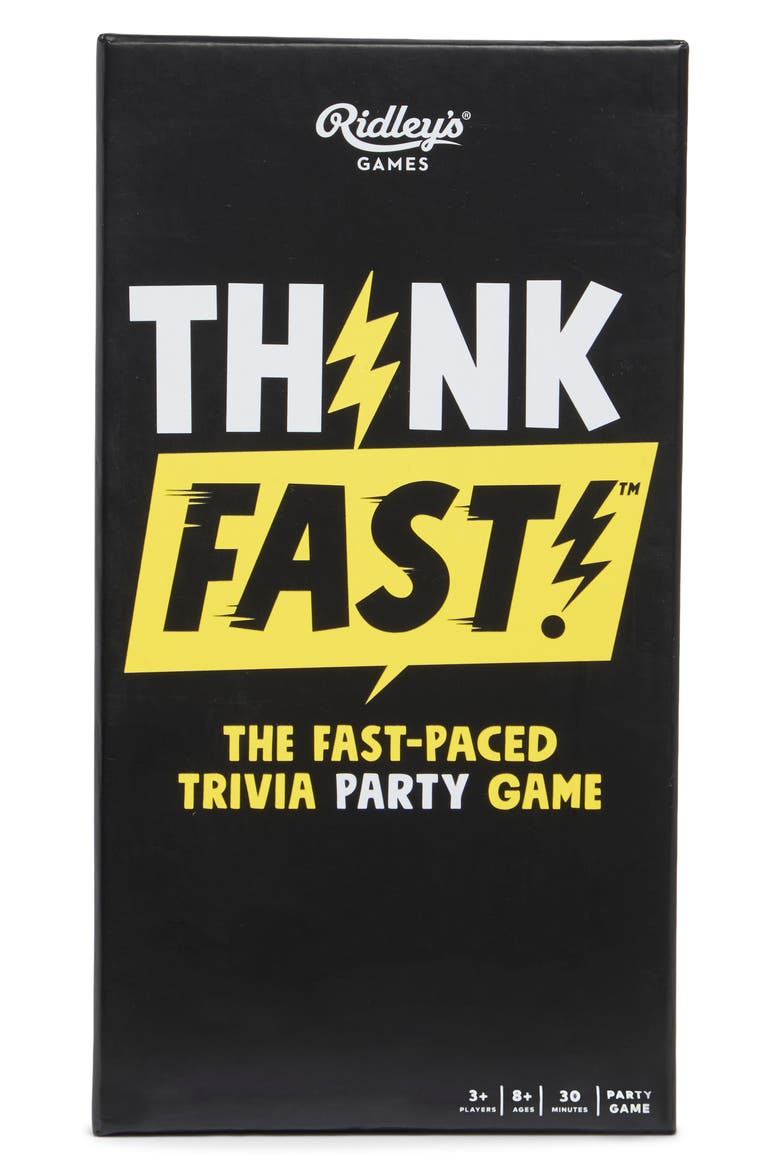 Think Fast Trivia Party Game, Main, color, BLACK