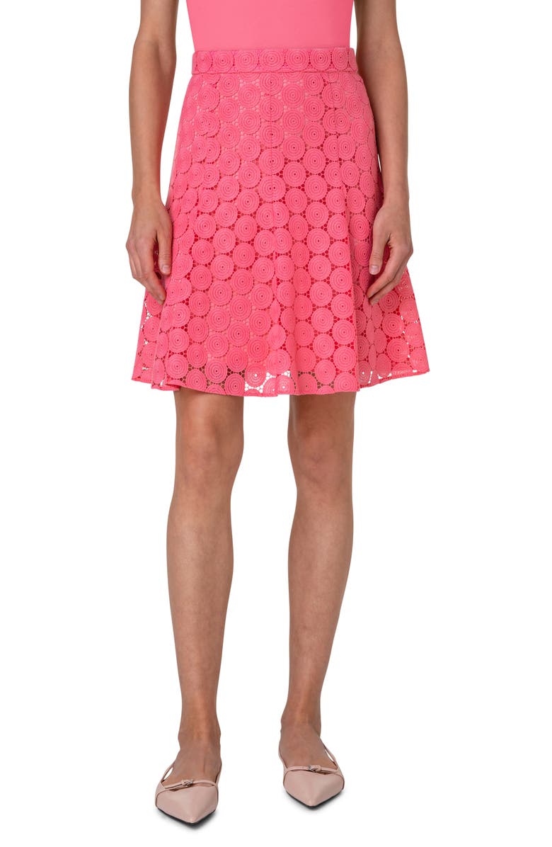 Akris punto Guipure Lace Skirt, Main, color, 