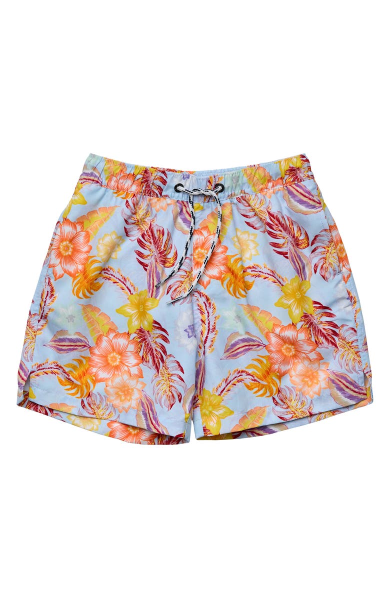 Snapper Rock Kids' Boho Tropical Volley Board Shorts, Main, color, 