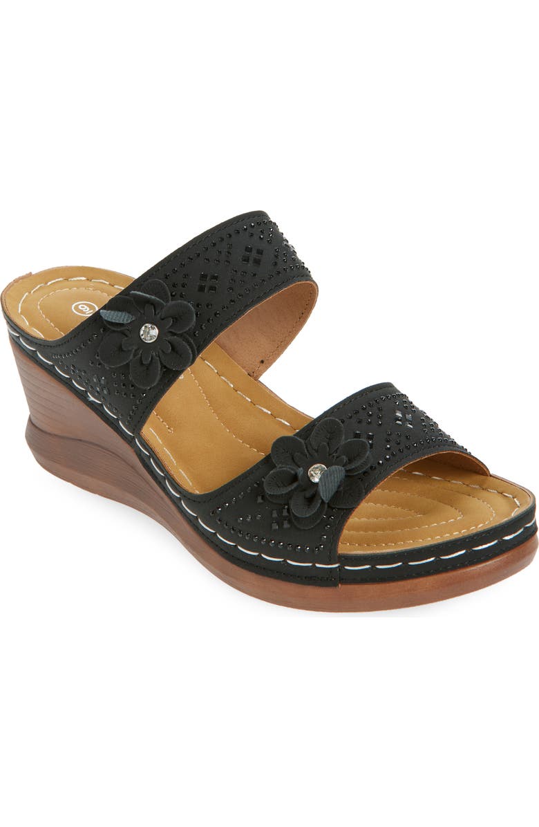 EXTREME BY EDDIE MARC Comfort Wedge Sandal, Main, color,