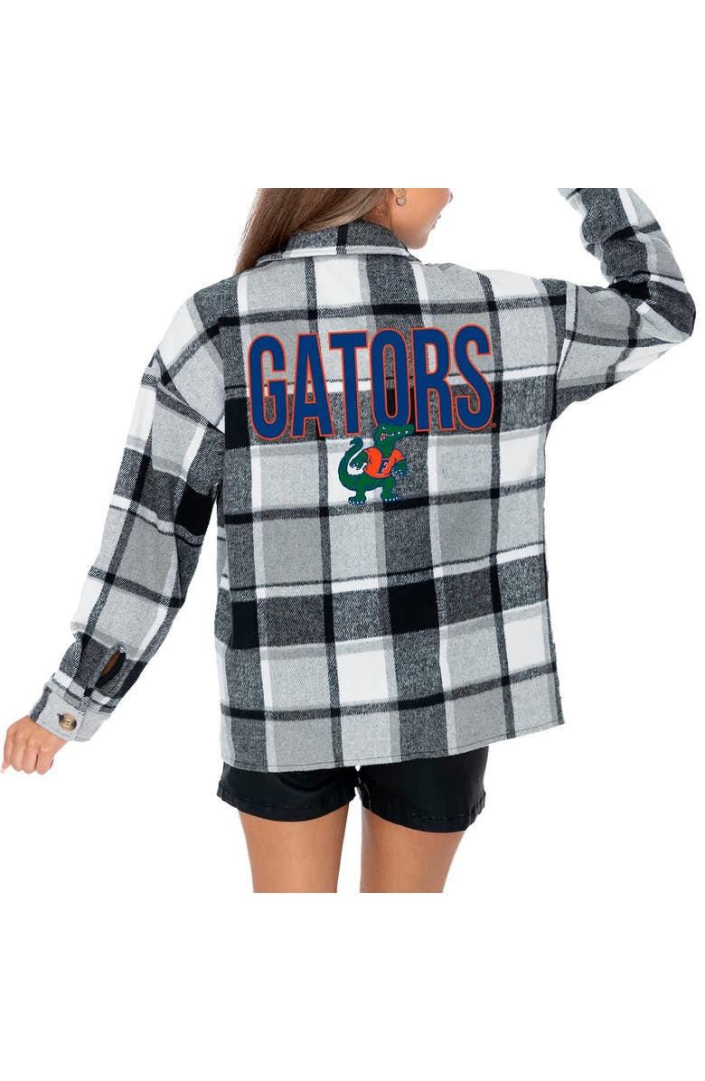 GAMEDAY COUTURE Women's Gameday Couture Gray Florida Gators End Zone Game Flannel Button-Up Shirt, Alternate, color, 