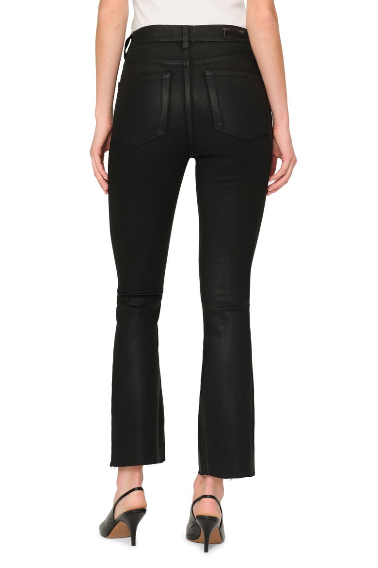 Bridget Instasculpt Coated Raw Hem Ankle Bootcut Jeans, Alternate, color, BLACK ULTIMATE COATED