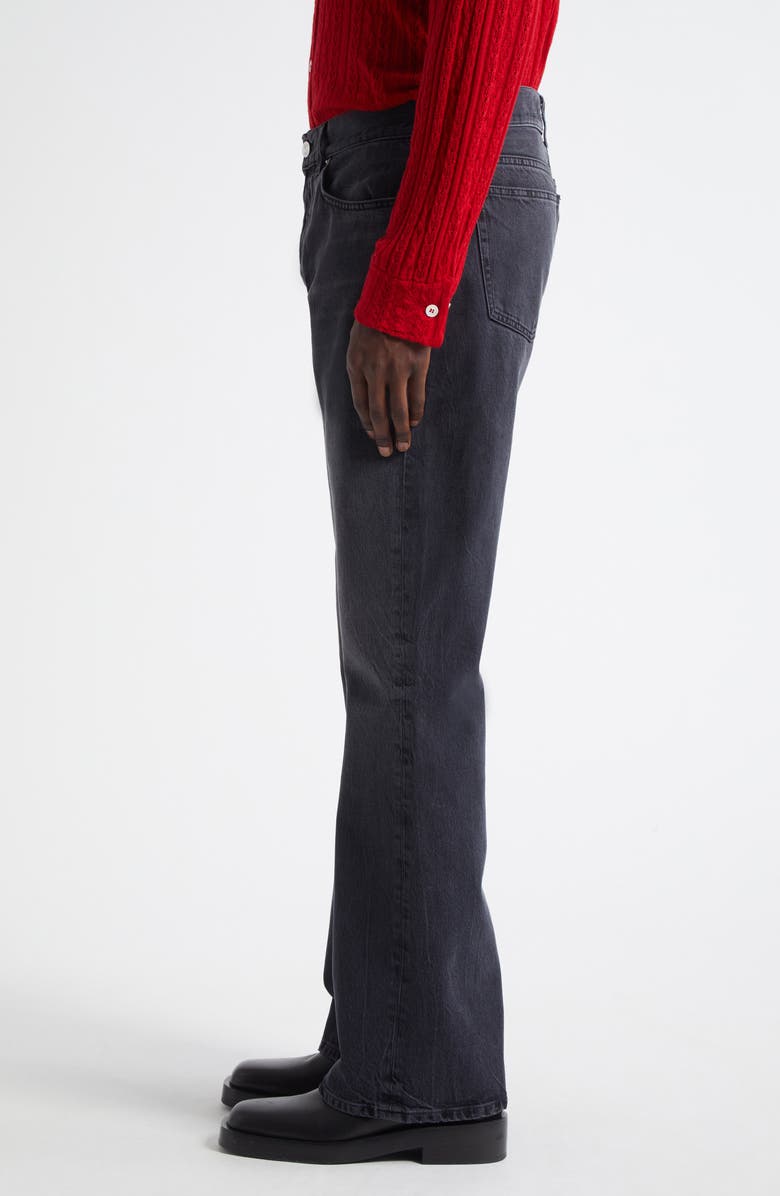 Séfr Rider Cut Flare LegJeans, Alternate, color, Creased Black Wash